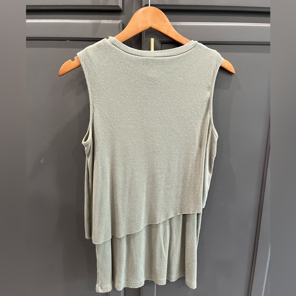 LEGOE HERITAGE Rib Knit Nursing Tank. Mineral Green. Size 0. - Picture 3 of 5
